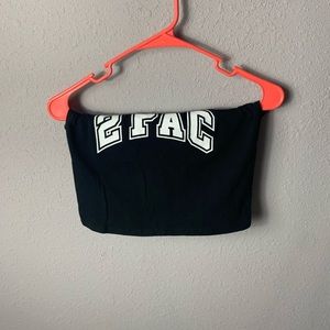2pac black crop top